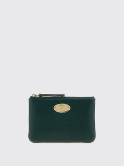 Portamonete in pelle a grana Mulberry