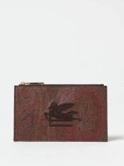 Pouch Pegaso Paisley Etro in cotone spalmato