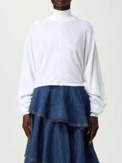 Pullover AlaÏa in maglia di lino con spacco