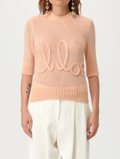 Pullover di lana di Alpaca e seta con logo Chloé