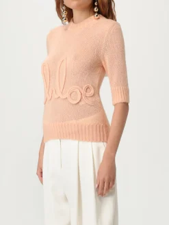 Pullover di lana di Alpaca e seta con logo Chloé