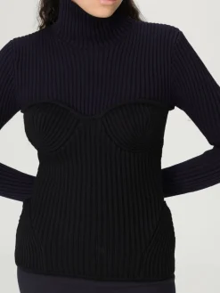 Pullover Jean Paul Gaultier in lana Merino a coste