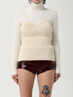 Pullover Jean Paul Gaultier in lana Merino a coste