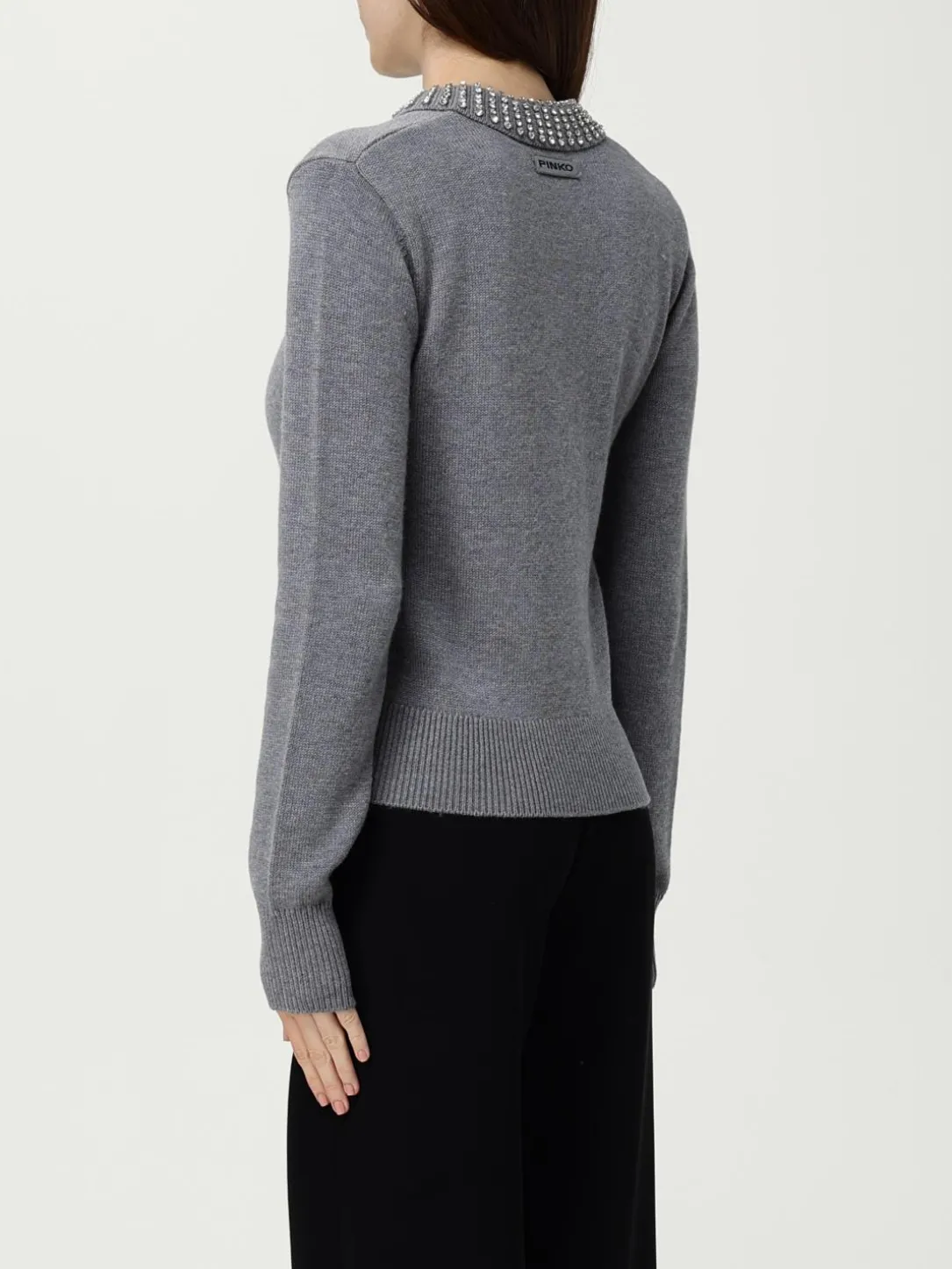 Pullover Pinko in misto lana con strass