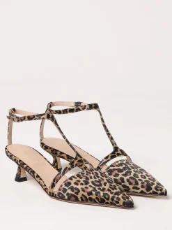 Pump Anna F. in raso stampa animalier