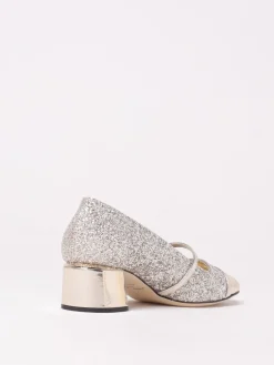 Pump Elisa Jimmy Choo in pelle glitter e laminata