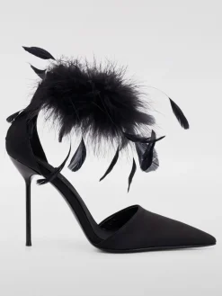 Pump Lidia Paris Texas in raso con piume