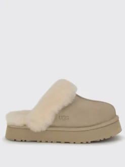 Sabot Disquette UGG in camoscio e pelliccia