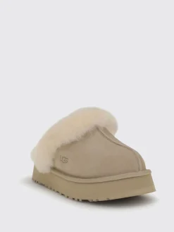 Sabot Disquette UGG in camoscio e pelliccia
