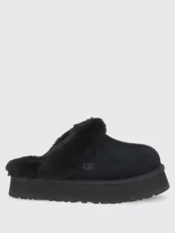 Sabot Disquette UGG in camoscio e pelliccia