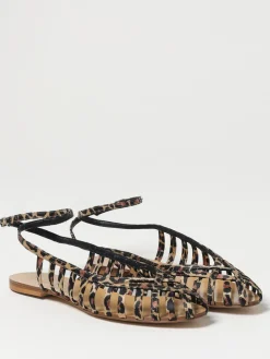 Sandalo Anna F. in raso stampa animalier