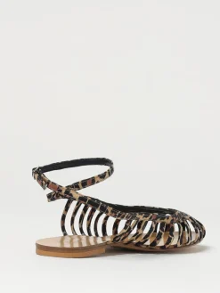 Sandalo Anna F. in raso stampa animalier