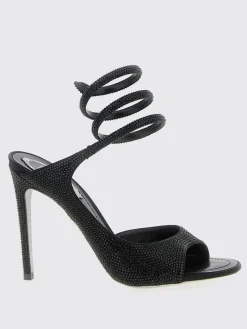 Sandalo Audrey Rene Caovilla in raso con strass all over