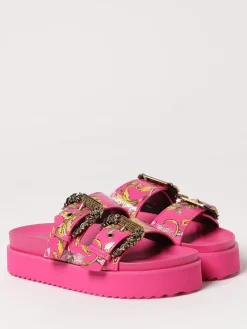 Sandalo Baroque Versace Jeans Couture in pelle sintetica stampata