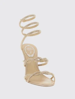 Sandalo Cleo Rene Caovilla in raso con strass all over