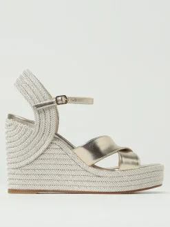 Sandalo con zeppa Dellena Jimmy Choo in pelle laminata