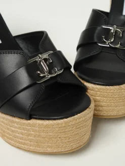 Sandalo con zeppa Leda Jimmy Choo in pelle