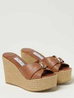 Sandalo con zeppa Leda Jimmy Choo in pelle