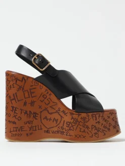 Sandalo con zeppa Maxime Chloè in pelle