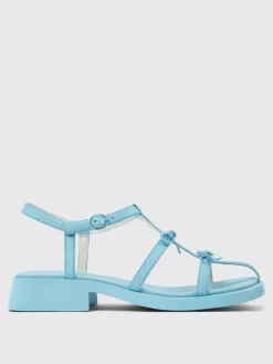 Sandalo Dana Camper in pelle con fiocchi