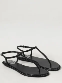 Sandalo Diana Rene Caovilla in pelle con strass applicati