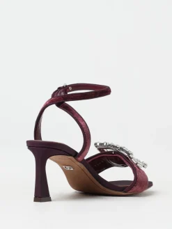 Sandalo Dolce & Gabbana in velluto con fibbia gioiello