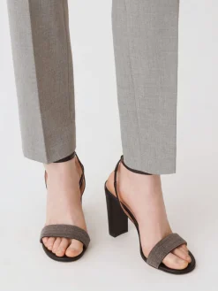 Sandalo Fabiana Filippi in nappa con monile