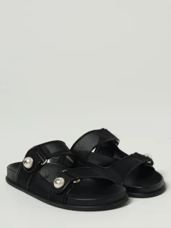 Sandalo Fayence Jimmy Choo in nylon a rete e pelle