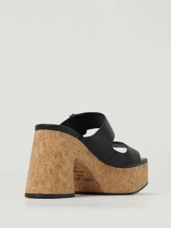 Sandalo Fayence Jimmy Choo in pelle con perle sintetiche