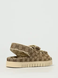 Sandalo GG Gucci in misto cotone con monogram jacquard