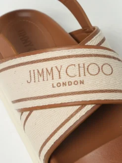Sandalo Joa Jimmy Choo in pelle e canvas