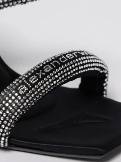 Sandalo Julie Alexander Wang in raso con strass