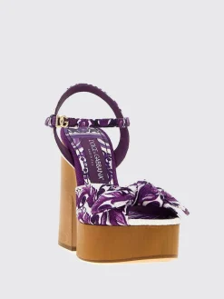 Sandalo Maiolica Dolce & Gabbana in misto cotone stampato