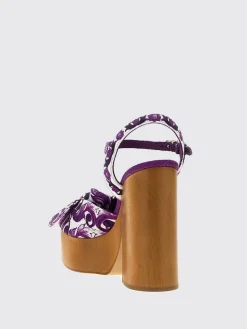 Sandalo Maiolica Dolce & Gabbana in misto cotone stampato