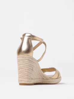 Sandalo Mandy Michael Kors in pelle laminata con zeppa