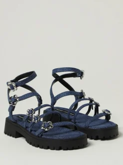 Sandalo Marc Jacobs in denim di cotone