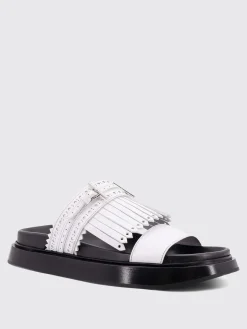 Sandalo McQueen in pelle spazzolata