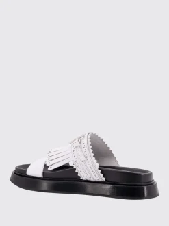 Sandalo McQueen in pelle spazzolata