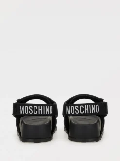 Sandalo Moschino Couture in camoscio e nylon