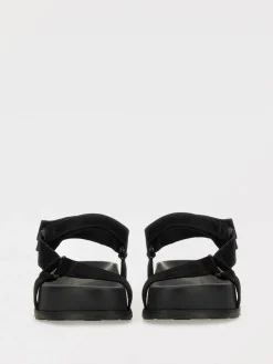 Sandalo Moschino Couture in camoscio e nylon