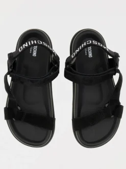 Sandalo Moschino Couture in camoscio e nylon