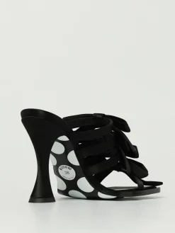 Sandalo Moschino Couture in raso con fiocchi