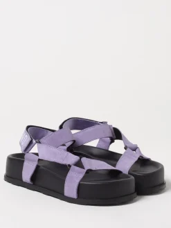 Sandalo Moschino Couture in camoscio