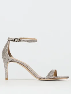 Sandalo Nudist Stuart Weitzman in tessuto lamè