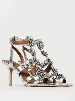 Sandalo Octavia Kurt Geoger London in pelle laminata con cristalli