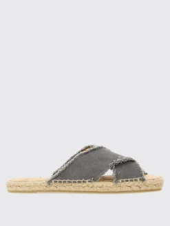 Sandalo Palmera Castañer in canvas lamè