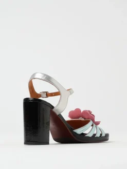 Sandalo Parlota Chie Mihara in pelle con fiore applicato