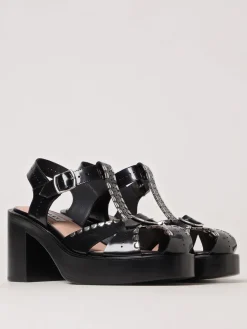 Sandalo Peggy Gut Bally in pelle spazzolata con borchie