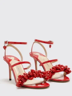 Sandalo Petit Coeur Mach&Mach in vernice con cuori di resina