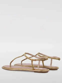 Sandalo Rene Caovilla in nappa e raso con strass